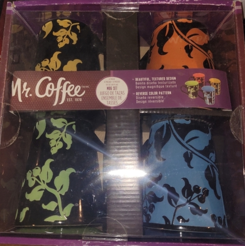 Mr. Coffee Textured Design Mug Set